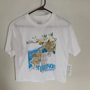 White Mykonos Greece Short Sleeve Tee